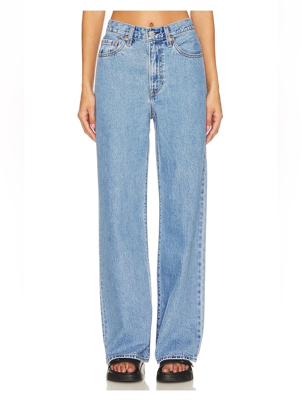 Levi's Wide Leg Jeans in Light Blue Denim